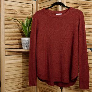 Brick Red Pink Clover Nickole Textured Sweater - L